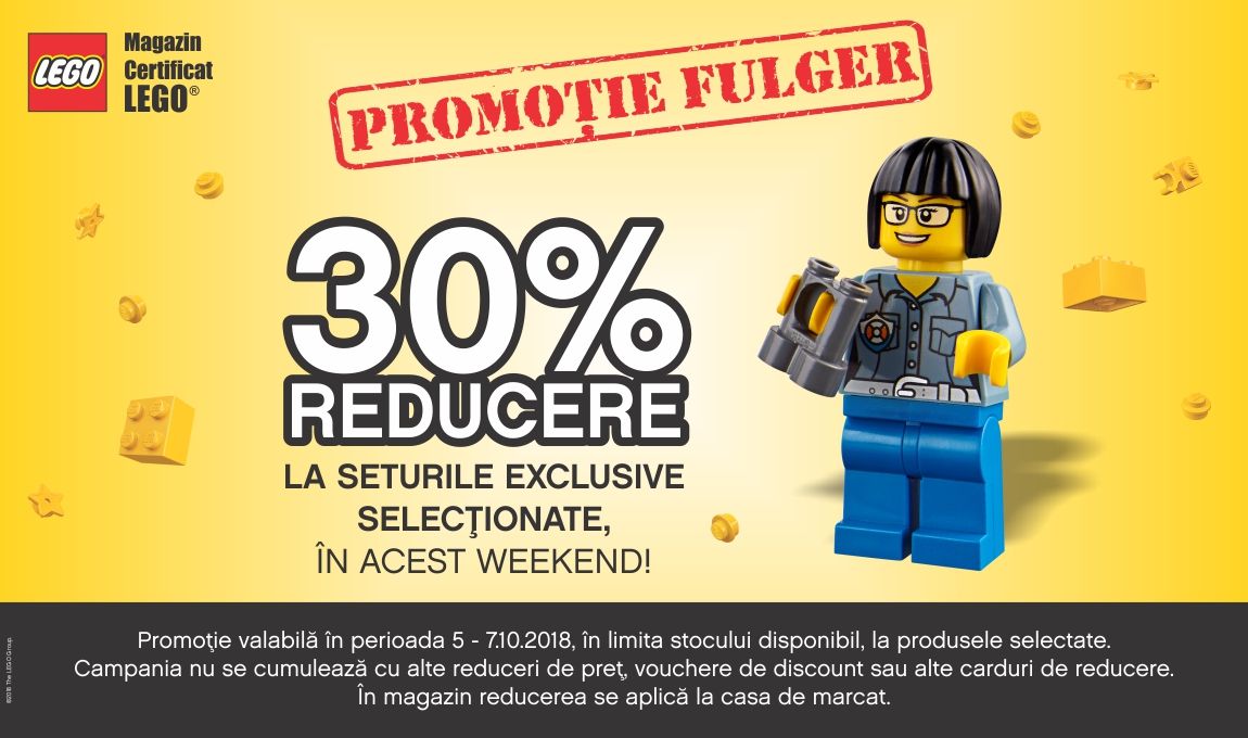 30% reducere la o selectie de seturi LEGO®