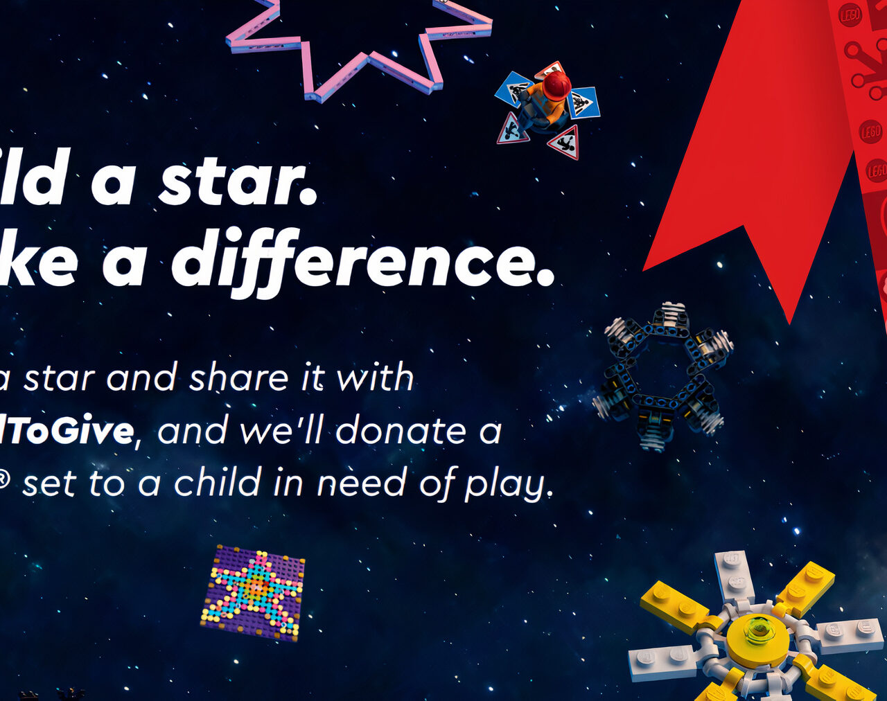 BuildToGive: Construieste o steluta din piese LEGO® si ajuta un copil sa primesca un set